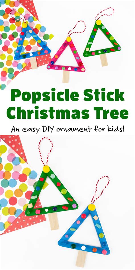 Popsicle Stick Christmas Tree Fireflies And Mud Pies