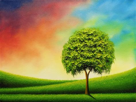 Original Art Willow Tree Painting Textured Oil Painting