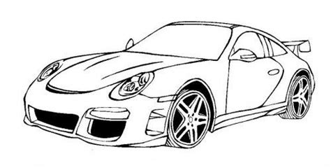 Kleurplaten van klassieke auto's, sportauto's, cartoonauto's en nog veel meer. Porsche 911 Kleurplaat Auto