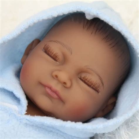 2017 African American Baby Doll Black Boy Realistic Reborn Newborn