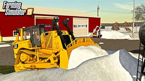 New Cat D8 Dozer Pushing Snow Def Not Overkill Farming Simulator