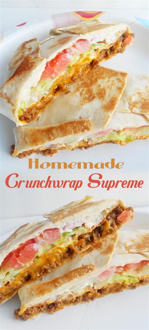 All you need is lean ground beef and some taco seasoning. Homemade Crunchwrap Supreme | Homemade crunchwrap supreme ...