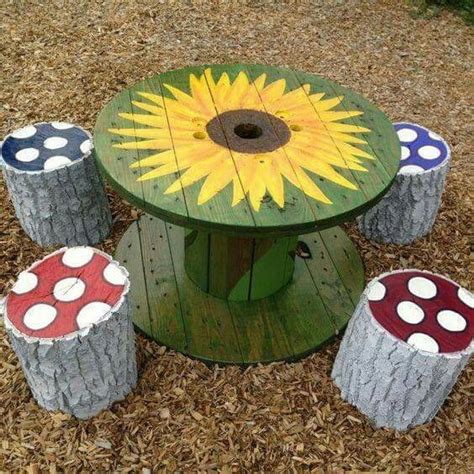 Repurpose Wooden Spools And Cable Reels For Play