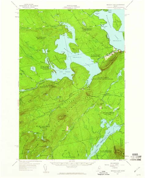 Brassua Lake Maine 1957 1961 Usgs Old Topo Map Reprint 15x15 Me Quad
