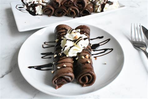 Chocolate Crepes Filled With Chocolate Hazelnut Spread Inji S Kitchen