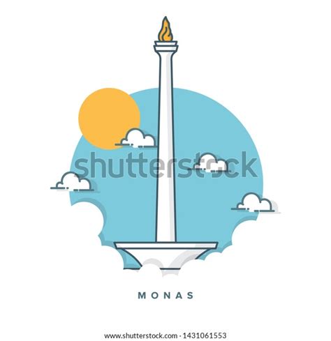 Monas Jakarta Logo Vector Stock Vector Royalty Free 1431061553