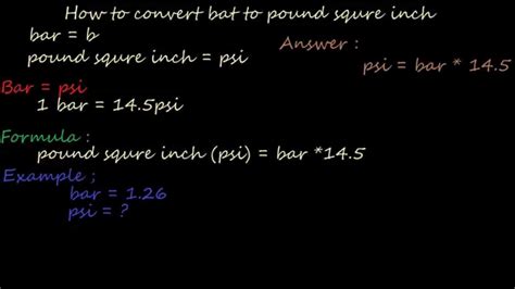 How many bars in 65 pounds per square inch? how to convert bar to psi - pressure converter - YouTube