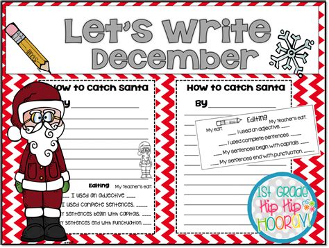 1st Grade Hip Hip Hooray Lets Write December