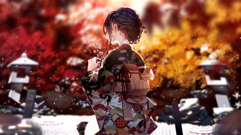 Kimono Dress Anime Girl 4k Hd Anime 4k Wallpapers Images