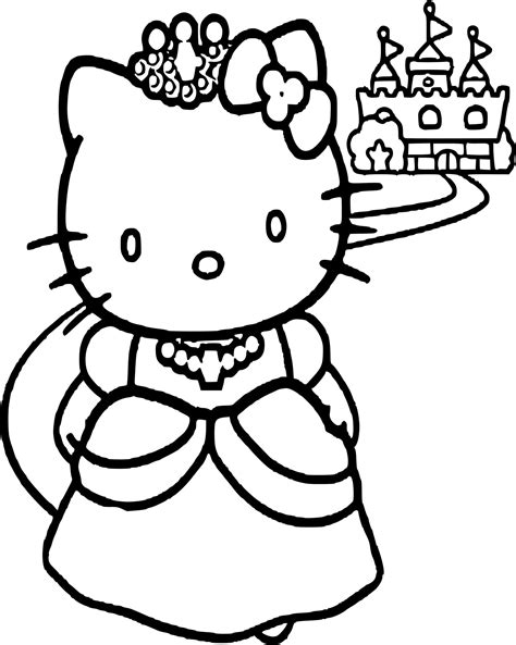 Dibujo De Hello Kitty Para Colorear Dibujos Infantiles De Hello Kitty