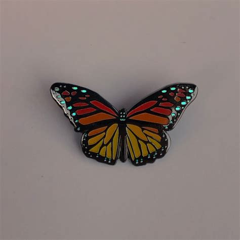 Monarch Butterfly Enamel Pin Lapel Pin Etsy