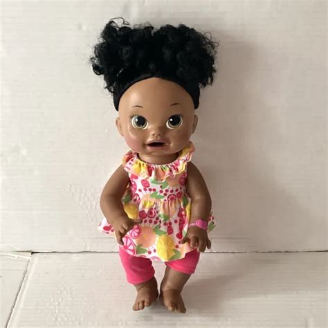 Hasbro Baby Alive Doll Tlc Snackin Sara Black Aa English Spanish