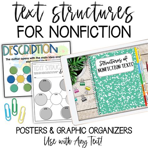 Nonfiction Text Structure Posters And Graphic Organizers Hey Natayle