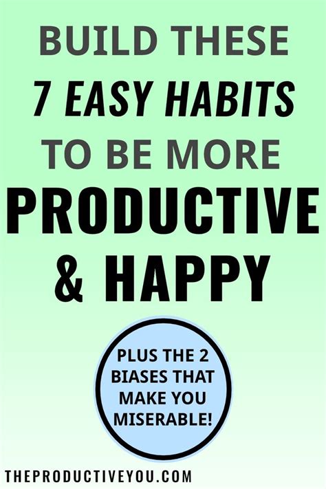 7 Easy Habits for a Productive and Happy Life in 2020 ...