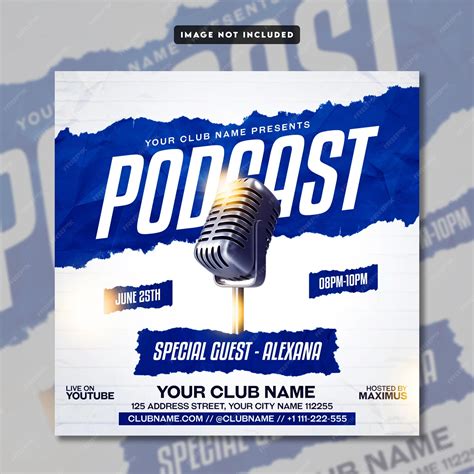 Premium Psd Podcast Talkshow Flyer Template