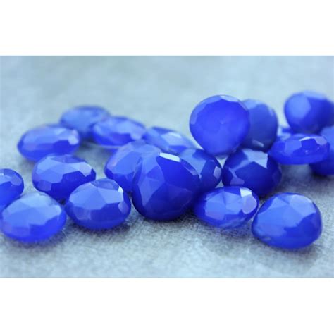 Navy Blue Chalcedony Stones Briolettes 11 15mm X 11 15mm