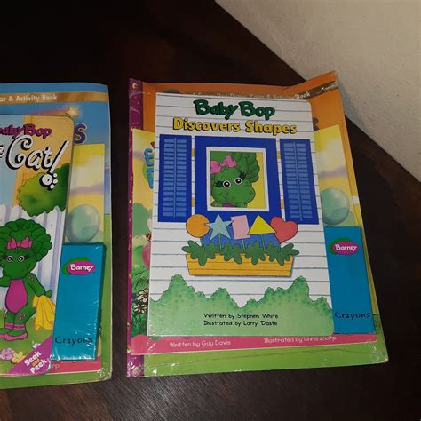 Baby Bop Discovers Shapes Board Book And Barneys Beginnings Activity