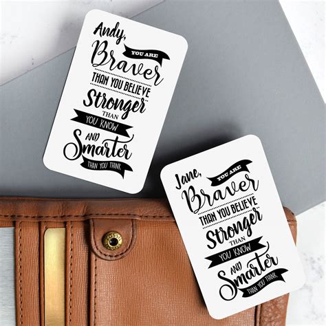 Personalised Motivation Metal Wallet Card By Cherry Pete