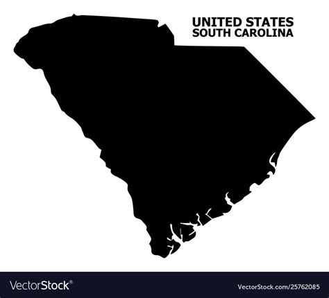 Flat Map South Carolina State Royalty Free Vector Image