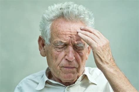 Old Man With Headache Stock Photo Image Of Painful Elderly 33147010