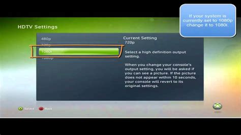Xbox 360 Default Display Settings For The Hd Pvr Youtube