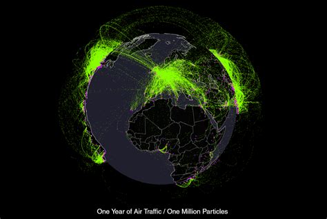 Every Plane Flight In The World Over One Year Animated Map Metrocosm