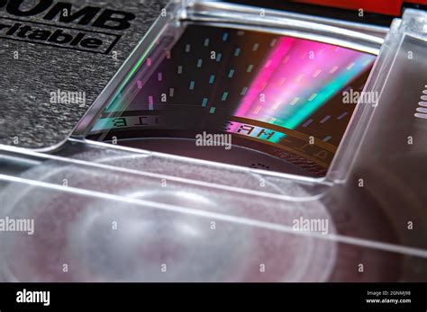 Surface Of Rewritable Magneto Optical Disc Close Up Stock Photo Alamy
