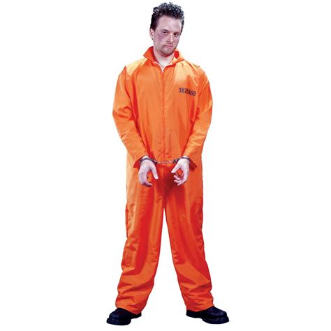 Got Busted Orange Jumpsuit Adult Halloween Costume One Size Walmart
