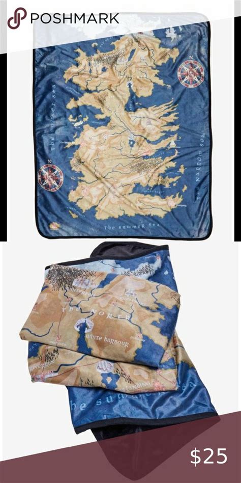 Game Of Thrones Westeros Map Throw Blanket Game Of Thrones