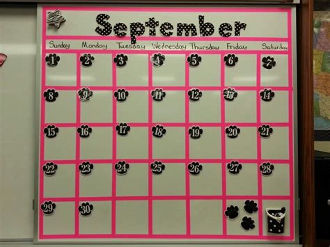 Easy Way To Do Calendaruse Painters Or Artist Tape On A White Board