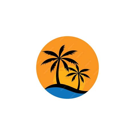 Premium Vector Sunset Beach Ocean Logo And Vector Template