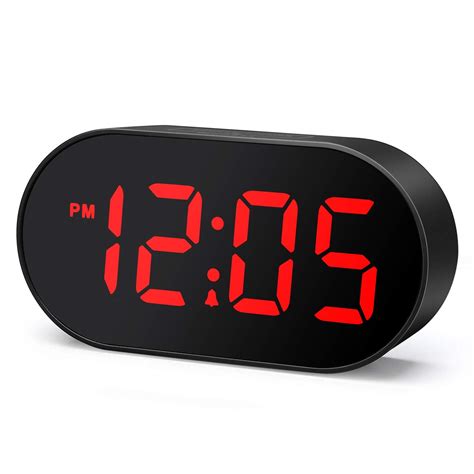Plumeet Digital LED Alarm Clock with Dimmer and Snooze, 2 Level Alarm