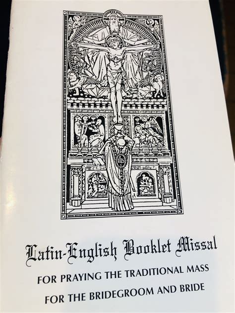 Booklet Missals For Latin Mass Ef Weddings ~ Liturgical Arts Journal