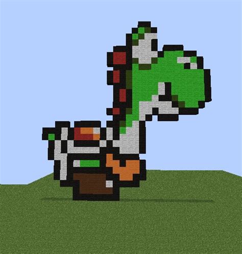 Yoshi Pixel Art Minecraft Project