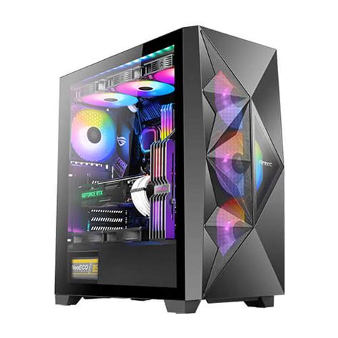 Antec Df800 Flux Mid Tower Atx Gaming Case Dark League Series 4mm