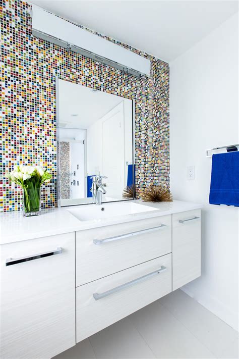 By incorporating large tiles and patterns into a small bathroom, it. 9 Bold Bathroom Tile Designs | HGTV's Decorating & Design ...
