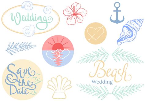 Chic and soft beach wedding clipart would be a great addition to your bridal collections. Free Beach Wedding Vectors - Download Free Vectors ...