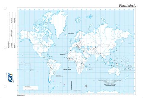 25 Unico El Mapa Planisferio Politico Completo