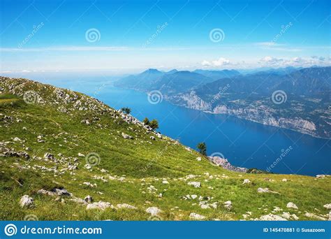 Idyllic Hiking Area Monte Baldo Malcesine With Stunning View To Garda