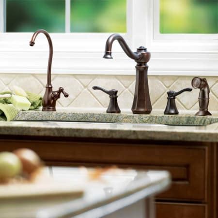 In this example, you'll see how to remove an old faucet and install a new moen harlon series faucet, but the installation procedure will be similar for virtually all moen kitchen. Moen 7068ORB Oil Rubbed Bronze Double Handle Kitchen ...