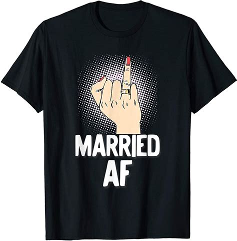 Funny Married Af Matrimony Newlywed Couples T Shirt In 2020 Couple T Shirt T Shirt Shirts