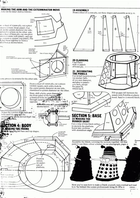 Complete Blueprints For Making Your Own Full Size Dalek Doctor Who