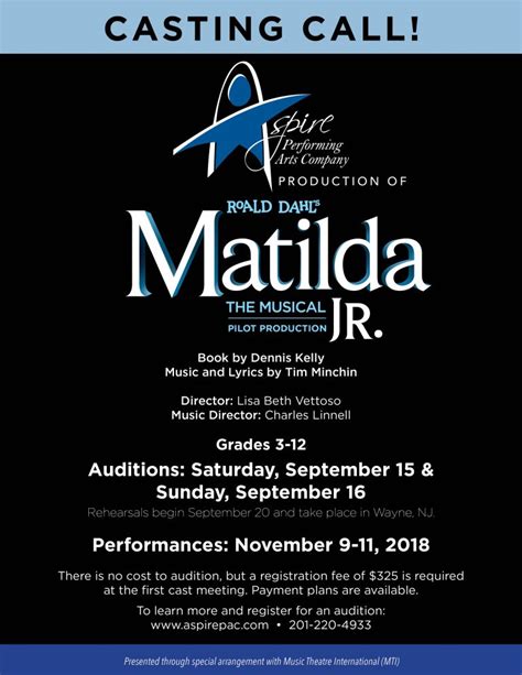 Musical Theater Auditions For Kids And Teens In New Jersey Auditions Free