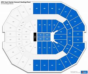 Section 320 At Kfc Yum Center For Concerts Rateyourseats Com