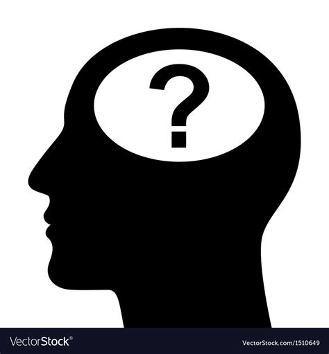 Silhouette Of Head With Question Mark Royalty Free Vector