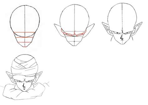 Learn how to draw dragon ball z easy pictures using these outlines or print just for coloring. How to Draw Dragon Ball Z Piccolo Head Step by Step