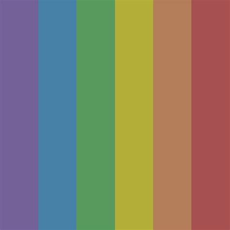 Muted Rainbow Color Palette Colorpalettes Colorschemes Design Colorcombos Rainbow Colors