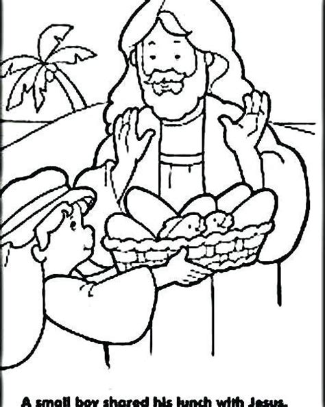 Coloring Page Feeding The 5000