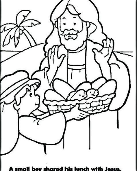 jesus feeds 5000 coloring pages for preschoolers coloring pages