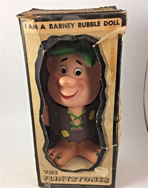 Vintage Barney Rubble Doll Original Box Hanna Barbera 1960 Ebay